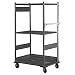 Equipto 4583 V-Grip 3-Shelf Wire Shelving Cart with Standard Duty Casters, 18 Gauge Steel, 500 lbs Capacity, 36" W x 54" H x 18" D, Smooth Office Gray