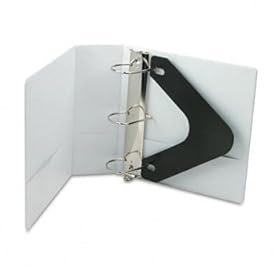 Basic D-Ring Vinyl View Binder, 4 Capacity, White