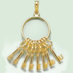 Gold Misc Trends Charm Pendant “i Love You” Key Chain Pendant Moveable