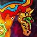 Horse of a Different Color - Moroccan Mosaic Canvas Wall Art