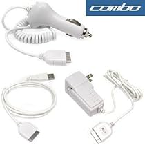 Bargaincell- 3-Piece Value Combo Pack Of Brand New Home Wall Travel Plug in Ac Charger + Vehicle Cigarette Lighter Power Car Charger with IC Chip
