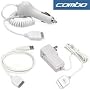 Bargaincell- 3-Piece Value Combo Pack Of Brand New Home Wall Travel Plug in Ac Charger + Vehicle Cigarette Lighter Power Car Charger with IC Chip