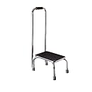 Duro-Med Step Stool with Handle, Silver and Black