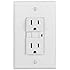 Cooper Wiring Devices VGF15W-3 15-Amp 2-Pole 3-Wire 125-Volt Duplex Ground Fault Circuit Interrupter, White, 3-Pack