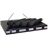 Pyle PDWM5000 4 Mic VHF Wireless Microphone System