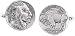 USA 1913 to 1938 Rare Buffalo Nickels Cufflinks Cuff Links