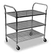 Storelogic 2HDE3 Wire Cart, 3 Shelf, 48x24x39, Chrome