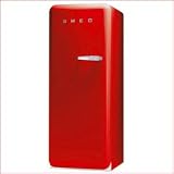 Smeg FAB28LR Kühlschrank / A+ / 151 cm Höhe / 215 kWh/Jahr / 222 L Kühlteil / 26 L Gefrierteil / rot, linksanschlag Smeg FAB28LR Kühlschrank / A+ / 151 cm Höhe / 215 kWh/Jahr / 222 L Kühlteil / 26 L Gefrierteil / rot, linksanschlag
