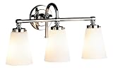Eurofase BR-3WAT-35 Waterford 3-Light Bathbar, Polished Nickel/Frost
