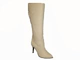 SOHO LAB Izzy Hi Leather Boots in Winter White