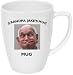 4 PAK: The MUG MUG - Your MUG on a MUG - Personalized with Your Picture and Text. 16 Oz. White Ceramic Bistro Mug. (4 Mug Minimum - $9.95 Each and NO SET-UP Fee))