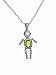 Sterling Silver Boy August Birthstone Necklace with Rolo Chain