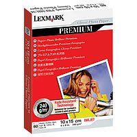 Lexmark - Premium - Papier photo brillant -10 X 15 - 60 feuilles