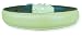 10 Lime Green padded snake print leather dog collar