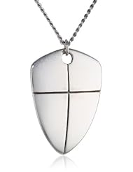 Bob Siemon Sterling Silver Large Reversible "Shield of Faith" Pendant Necklace, 20"