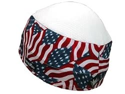 SweatVac Ventilator Cap - American Flag with White Mesh top