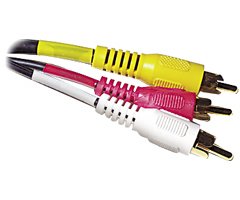 New 6' Left / Right Stereo + Video 3 RCA Patch Cord