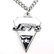 New York Jets Chain Necklace & Pewter Pendant - NFL Football Fan Shop Sports Team Merchandise