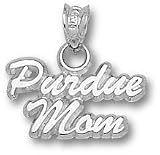 Purdue Boilermakers Solid Sterling Silver ''PURDUE MOM'' Pendant