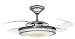 Hunter 21425 Fanaway 48 Ceiling Fan with Clear Retractable Blades, Brushed Chrome