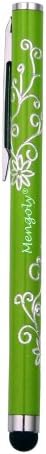 Mengoly - Universal Capacitive Touch Screen Carved Flower Stylus Pen for iPhone 5S 5 4 4S 3g 3gs iPad 1 2 3 4 Air mini iPod Motorola Xoom Samsung Galaxy Tab 8.9 10.1, Blackberry Playbook HTC Flyer Evo View Tablet(Elegant Green)