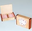 Wood Brdige Card Box W/Poker Printing - Bridge Cards
