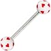Playing Card Red Heart Barbell Tongue Ring