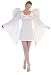 White Angel Sexy Costume Velvet Bell Sleeved Short Dress - Small/Medium, Dress Size 2-8 S/M
