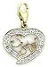 Sister In Heart, 14K Gold Diamond Charm