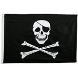 Pirate Jolly Roger Flag Polyester 3 ft. x 5 ft.