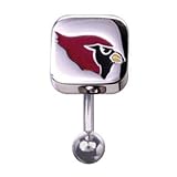Arizona Cardinals 316L Stainless Steel Belly Ring - 14G - 3/8 Inch Bar Length - Sold Individually