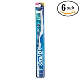 Oral B 662849 ADVANTAGE PLUS 35 (6 Manual Toothbrushes), Medium #33 (mixed colors)