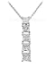 CUBIC ZIRCONIA NECKLACES - Sterling Silver Graduated Princess Cut CZ 5 Stone Necklace