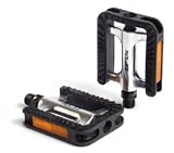 XLC City-/Comfort-Pedal PD-Q02Alu, Gummiauflage, silber/schwarz