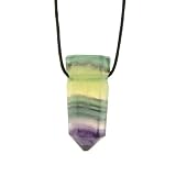Fluorite Point Pendant - 15 x 33.5mm