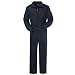 Bulwark Flame Resistant 9 oz Twill Cotton Excel FR Regular Premium Coverall with Concealed Snap Closure, Navy, Size 48