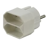 Heitronic 46302 Euro-Doppelstecker weiß