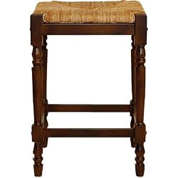 Carolina Cottage 2663-WAL Hawthorne 30" Barstool with Rush Seat, Walnut