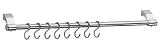 Kuchenprofi Stainless Steel Chrome Plated 24-Inch Utensil Rack and Hooks
