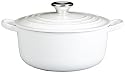Le Creuset Enameled Cast-Iron 7-1/4-Quart Round French Oven, White