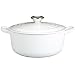 Le Creuset Enameled Cast-Iron 5-1/2-Quart Round French Oven, White