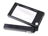 Square Lighted Magnifier with 2x Magnification and 6x Inset Lens