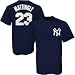 Majestic New York Yankees #23 Don Mattingly Youth Navy Blue Cooperstown Player T-shirt