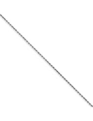 10k White Gold 2mm Machine Made Diamond Cut Rope Chain, Best Quality Free Gift Box Satisfaction Guaranteed