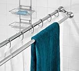 Shower Curtain Rod - Duo Design (Chrome) (Adj 36" - 60" Long)