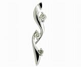 Ladies 0.51ct Diamond Three Stone Wave Pendant