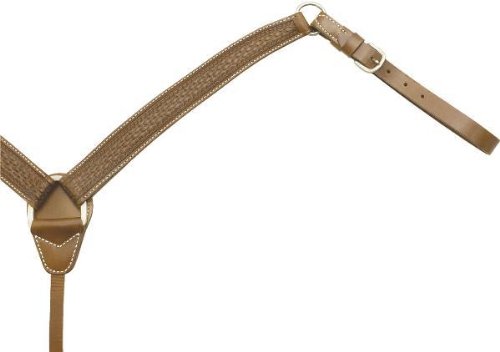 Saddlesmith of Texas Basket Breast Collar - Natural Gold - Horse