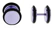 Anodized Purple Stainless Steel Fake Plug - 8mm - 16G wire - Sold as a Pair