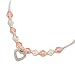 13"+ 2" Extension Crystal and Liquid Silver Necklace with Open Heart Drop