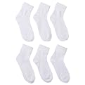 Merona&reg; Triple Roll Socks 6 Pk White One Size 9-11
